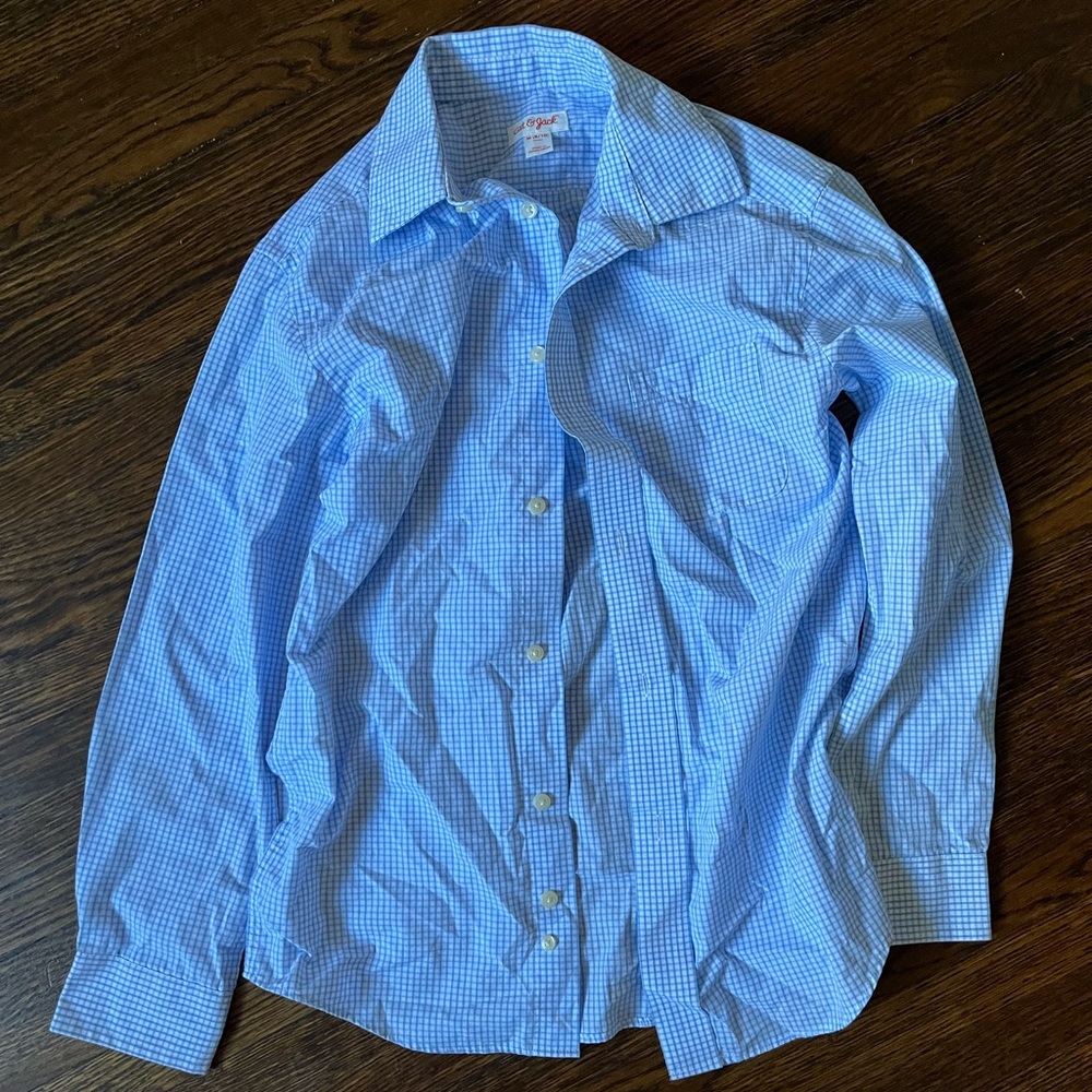 Cat & Jack Blue Checkered Button Down Shirt